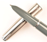 Parker 51 Classic in grey, Steel cap - Medium nib