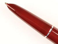 Parker 51 Classic (Transitional) in light burgundy, Steel cap - Broad nib