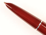 Parker 51 Classic (Transitional) in light burgundy, Steel cap - Broad nib