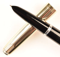 Parker 51 Classic in black, gold cap - Extra fine nib