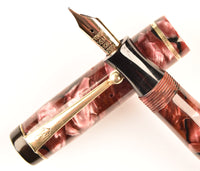 Mentmore Auto-flow in lilac marble, c1935 - Medium nib