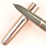 Parker 51 Classic in grey, steel cap - Medium nib