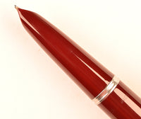 Parker 51 Classic in light burgundy, steel cap - Fine nib