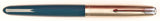 Parker 51 Classic in teal blue, Steel cap - Extra fine nib