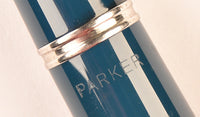 Parker 51 Classic in teal blue, Steel cap - Extra fine nib